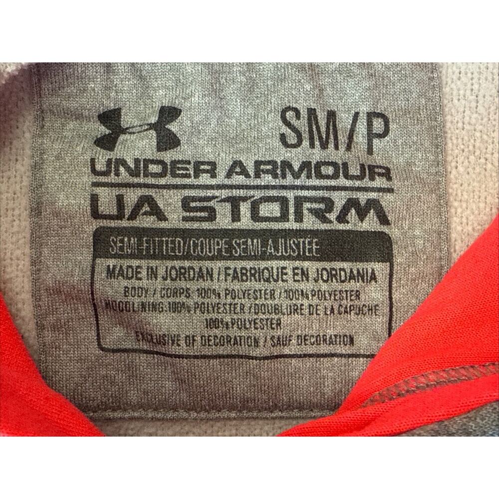 Under‎ Armour Sweatshirt Hoodie Adult S Gray Logo Pullover Storm Pockets Womens - Picture 3 of 6